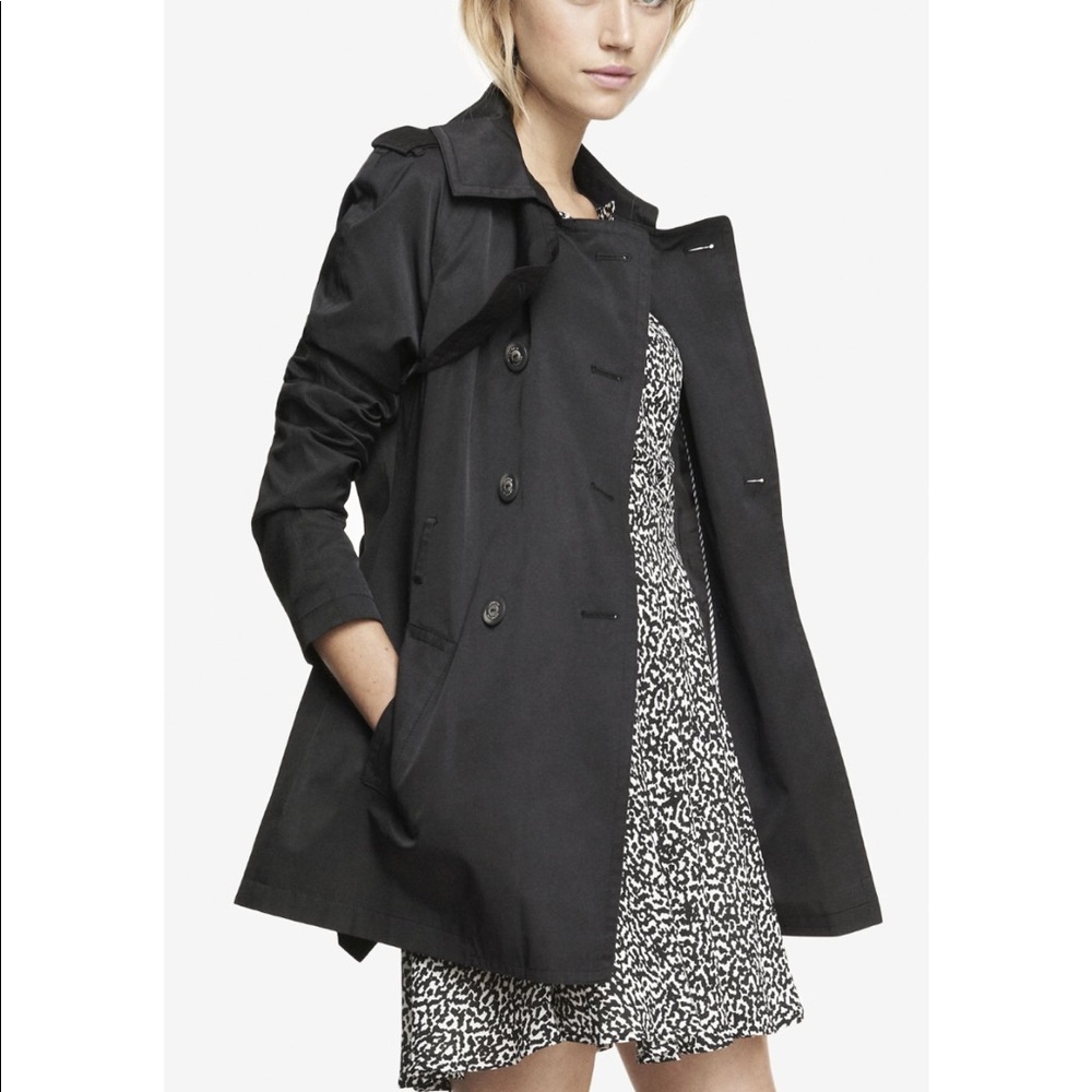 Express Black Trench Coat